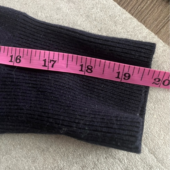 [M]Banana Republic Contrast Stitch Wool Blend Navy Belted SweaterJacket - Picture 12 of 12